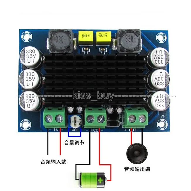 DC 12 V 24 100 W TPA3116DA моно канал Цифровой усилитель звука доска|audio amplifier board|dc dcdigital board |