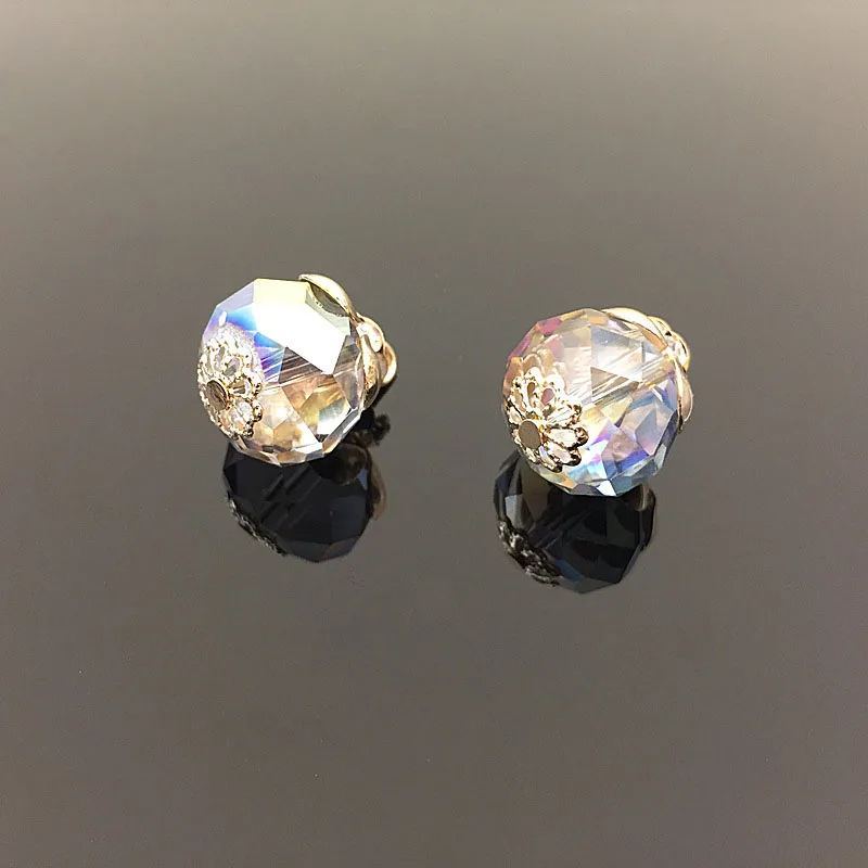 Новый стиль 30 шт./лот Разноцветные Украшения из горного хрусталя сплав золотой