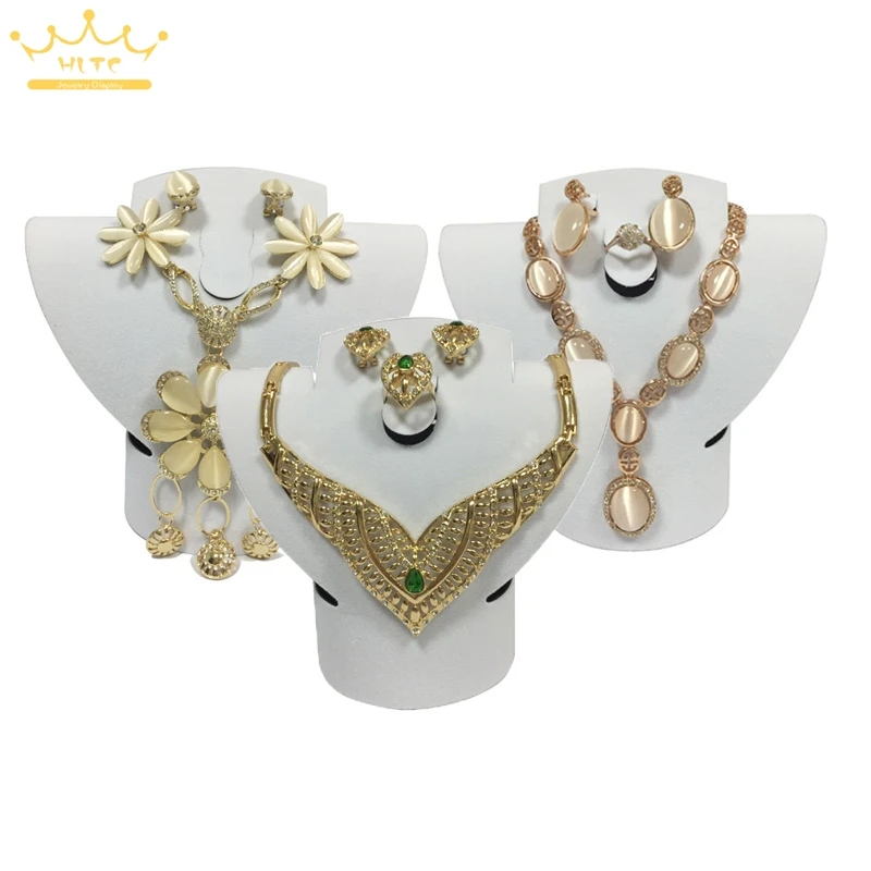 

Pendant necklace earrings disassembled storage portrait jewelry props rack holder white/black velvet necklace jewelry display