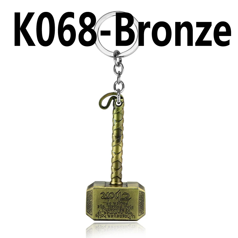 style 1 bronze Фильм Мстители эндшпиль Тор молоток брелок металлический молоток автомобильный брелок ожерелье ювелирный подарок - Цвет: style 1 bronze