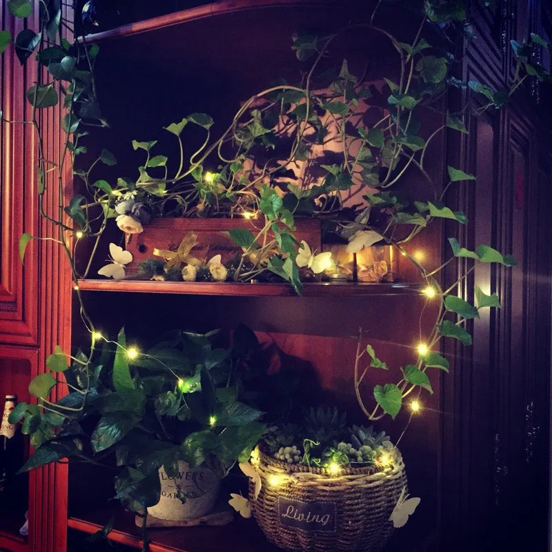 15/20 СИД бутылка нить с пробкой свет медный провод лампа для спальни свадебное