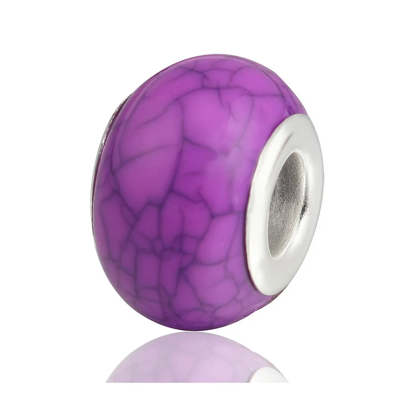 Хит продаж 10 видов цветов муранский узор из смолы бусины амулеты подходят для