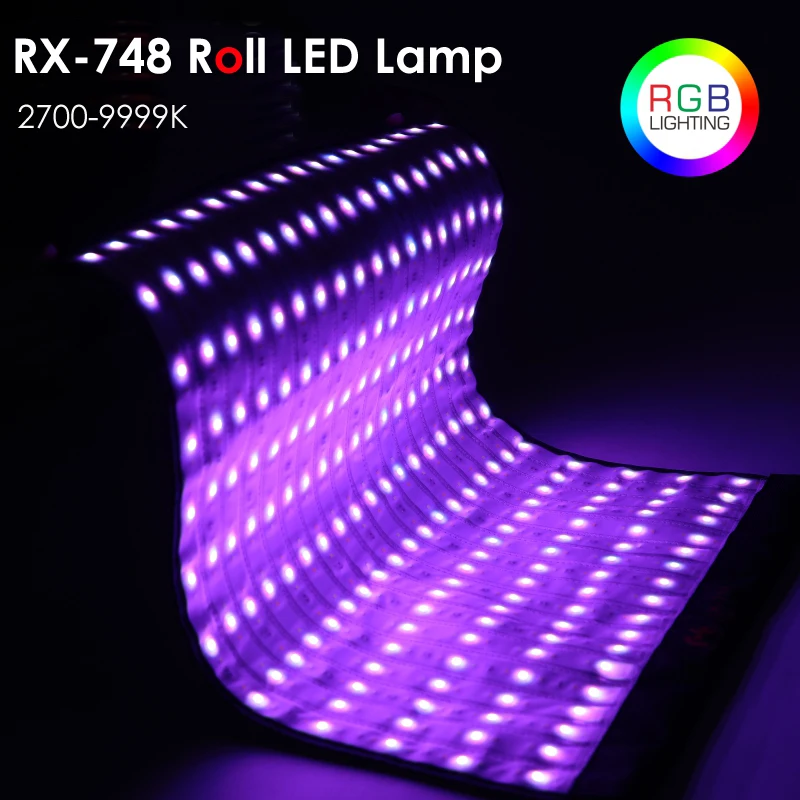 Светодиодный RGB светильник FalconEyes 300 Вт для фотосъемки гибкий светодиодный рулон