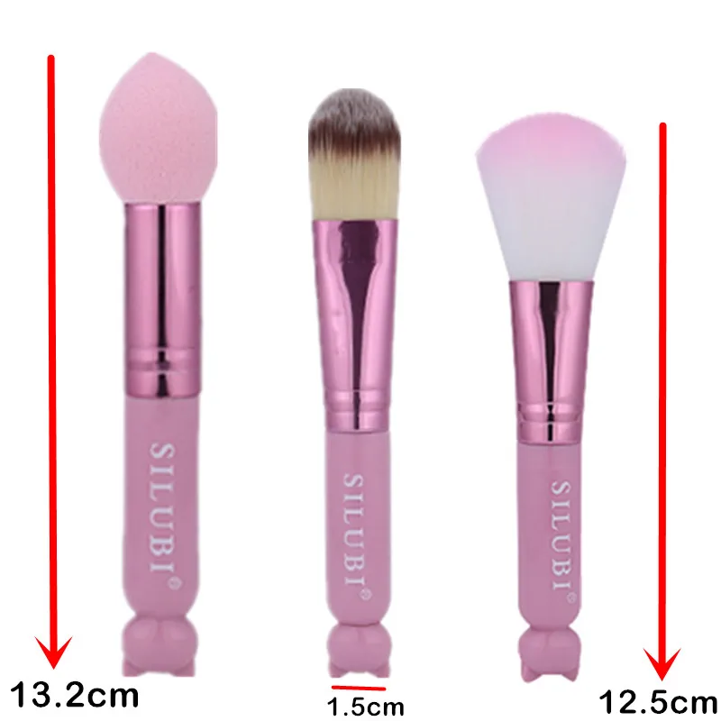 Kawaii Make up Кисти для девочек милый кистей макияжа набор косметический глаз Фонд