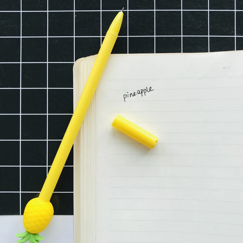 1 шт. милые фрукты ананас гелевая ручка роллербол для школы офиса поставка