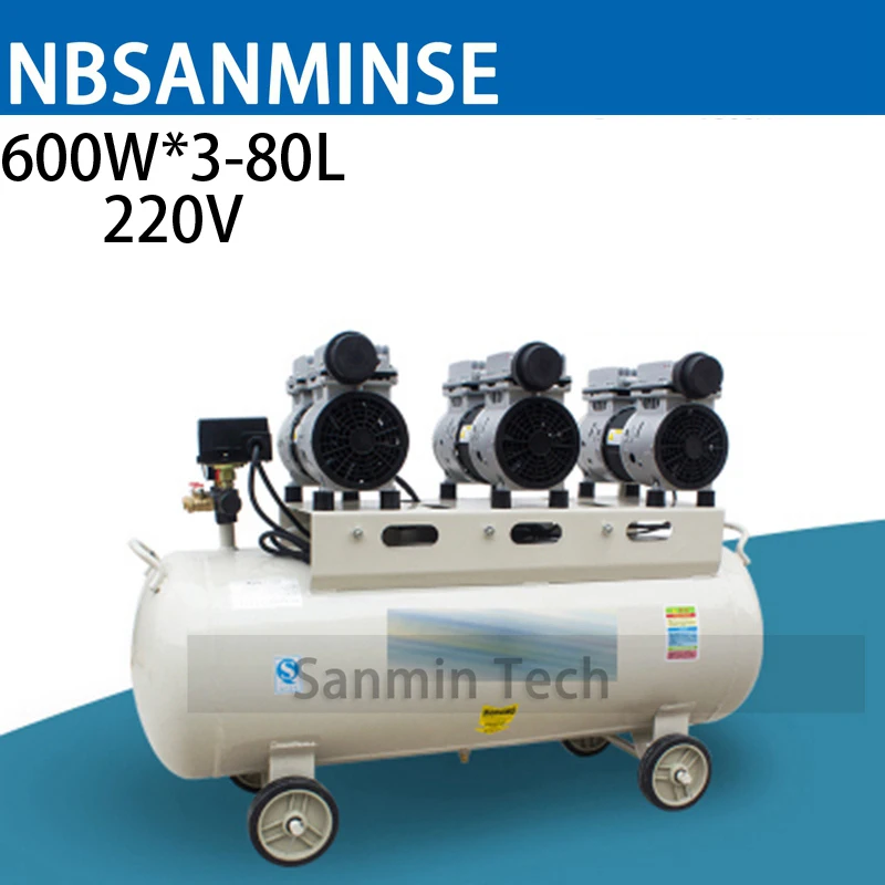 Oilless High Pressure Mute Design Wood Working Home Application Ac220v High Quality Sanmin