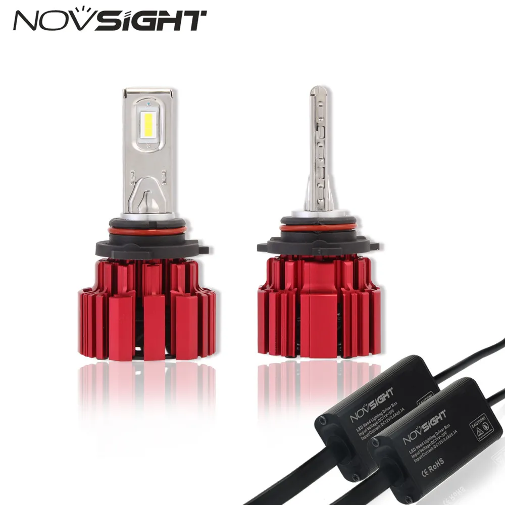 NOVSIGHT 9006/HB4 Автомобильный светодиодный светильник s 80 86W 13600LM противотуманный супер