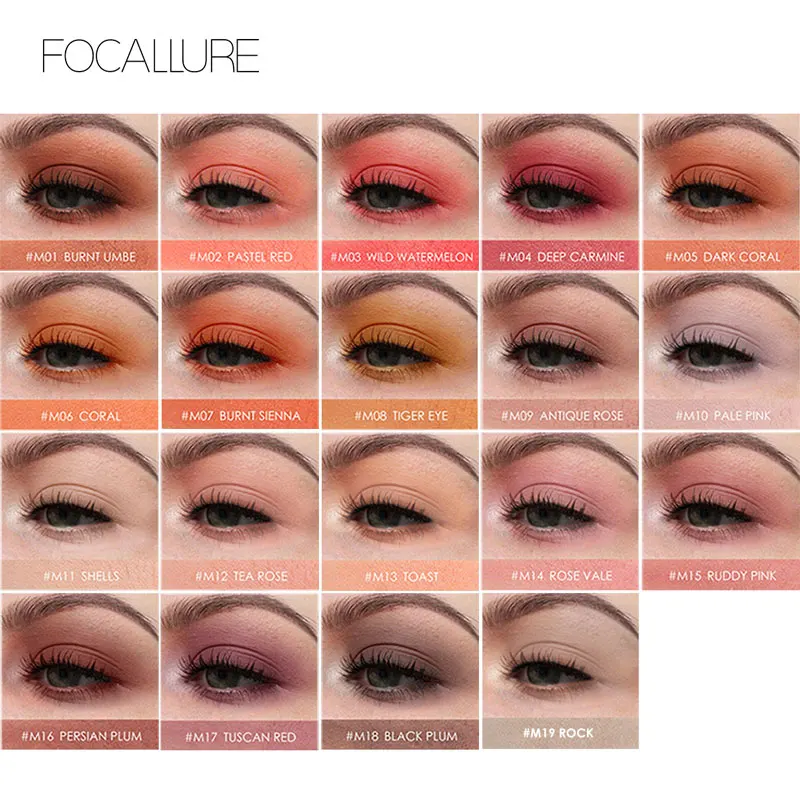 Focallure matte одиночные тени для век профессиональные высококачественные пигментированные тени для век телесный легко носить матовые тени для век