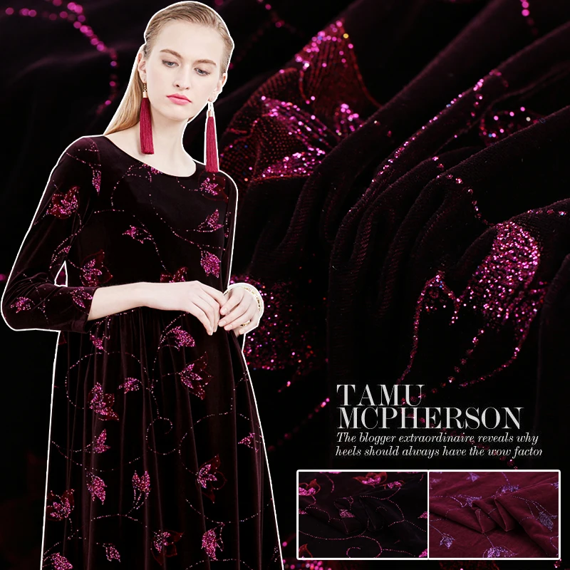 

Бронзовая шелковая бархатная ткань, Высококачественная шелковая ткань для платья, ниспадающая ткань, бархатная ткань для платья, оптовая п...