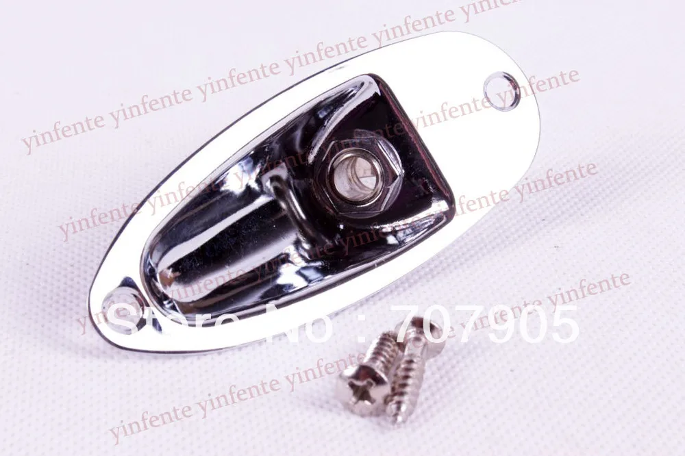 

Chrome Traditional Electric Guitar plated Output Plate Jack Socket