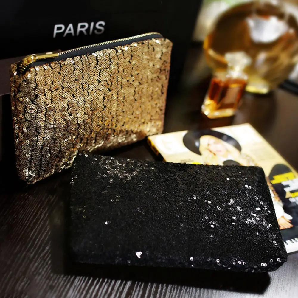 2 шт./лот Новый женский модный клатч с блестящими блестками вечерняя сумка для