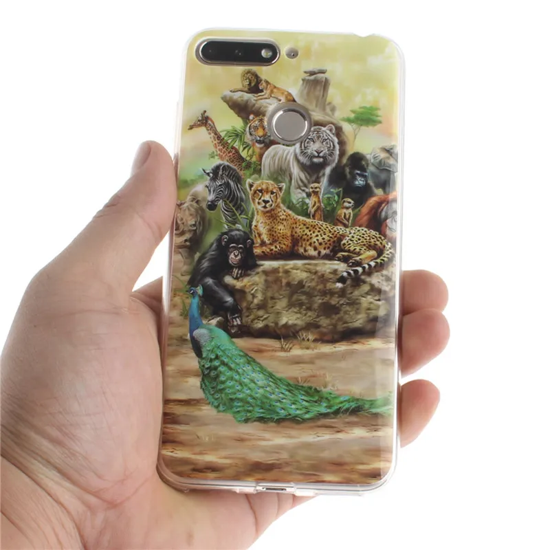 Case on Honor 7C 5.7 inch Soft Silicone Phone Cases For Huawei AUM-L41 Covers Russian Version Display Bumper |