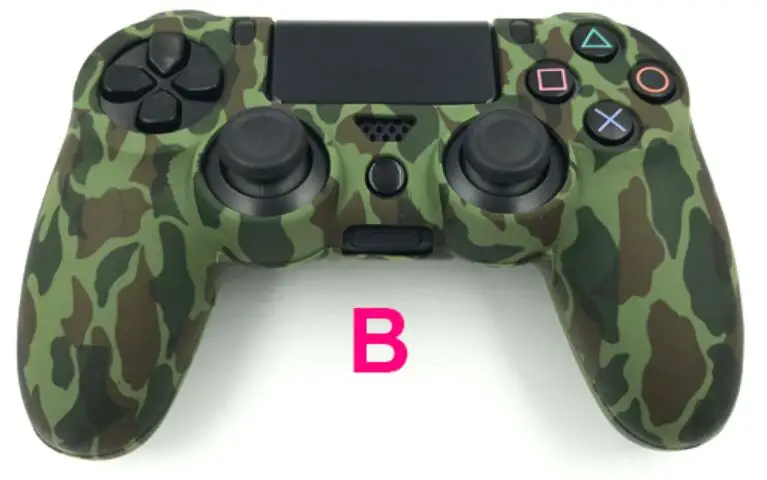 Мягкий рукав резиновый силиконовый защитный чехол для Dualshock 4 Playstation 4 PS4 Pro тонкий игровой контроллер - Цвет: B