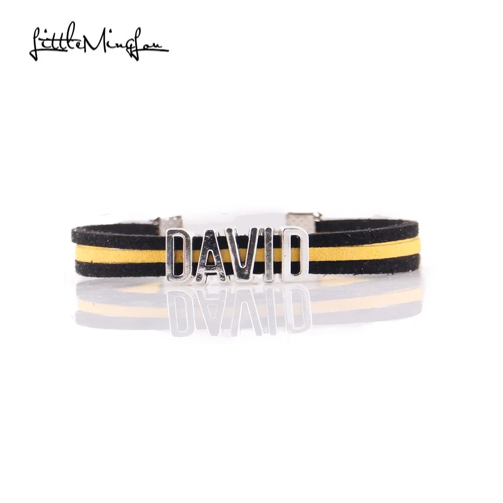 

Little MingLou Infinity love DAVID Bracelet heart Charm bracelets & bangles for Women men leather braid suede country jewelry