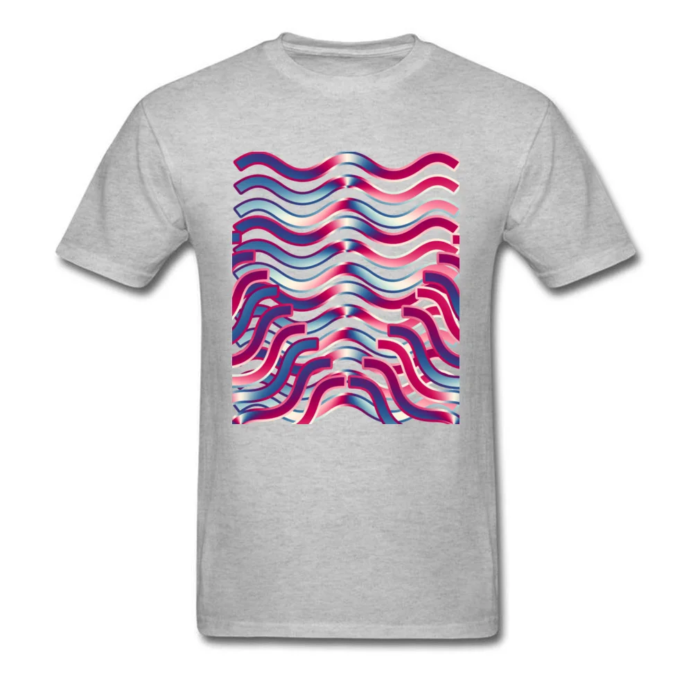 2018 Мужская футболка с принтом волн черные топы в стиле хип хоп модная полоску