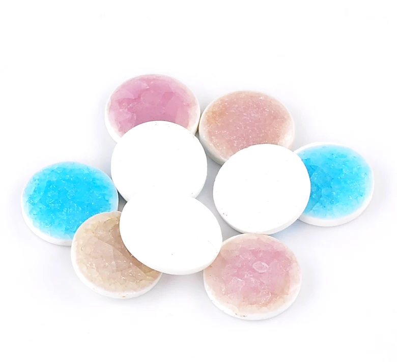 DoreenBeads Ceramics купольное уплотнение chons круглый плоский смешанный 23 мм (7/8 дюйма)