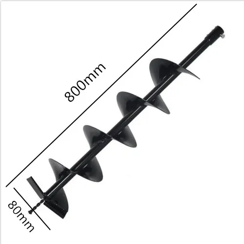60/80mm x 800mm земли оже сверло забор буром для бензин сообщение отверстие|Аксессуары