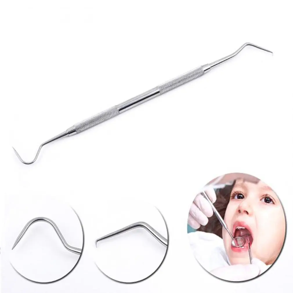 6pcs/Set Stainless Steel Dental Tool Teeth Clean Hygiene Explorer Probe Hook Pick Scaler Mirror Tweezers With Leather Case | Инструменты
