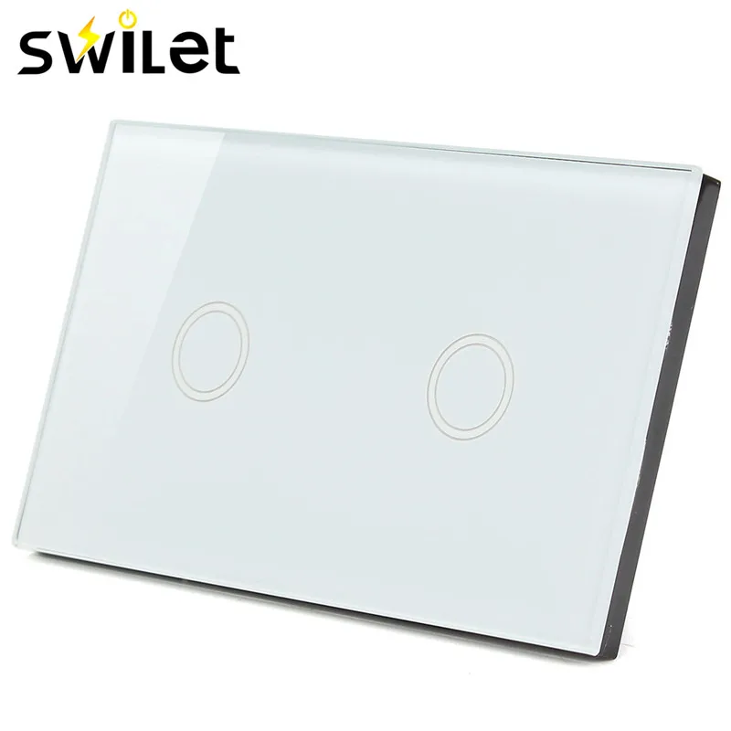 SWILET 120 тип двухсторонний сенсорный выключатель 110В 240В кристальная стеклянная