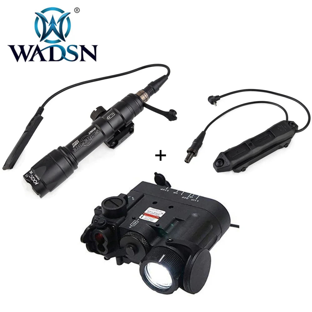 WADSN Surefir M600C тактический фонарь Softair DBAL D2 красный лазер IR lazer двойной переключатель