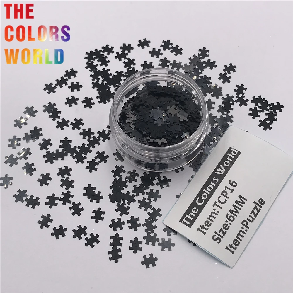 

TCT-300 Puzzle 6MM Neon Bright Matte Color Solvent Resistant Nails Glitter Nail Art Decoration Festival Body Art DIY Accessories