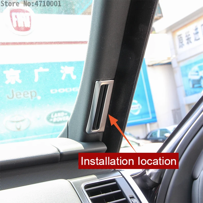 

For Land Rover Range Rover Sport 2014-2017 ABS Chrome Car A Pillar Air Conditioning Vent Outlet Frame Cover Trim Car-Styling