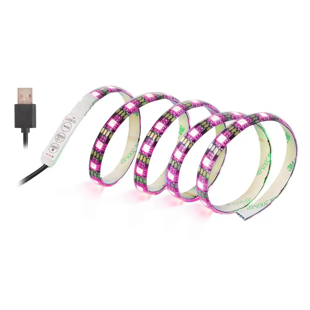 Светодиодная лента для задней панели 60 светодиодных ламп USB Power RGB многоцветные