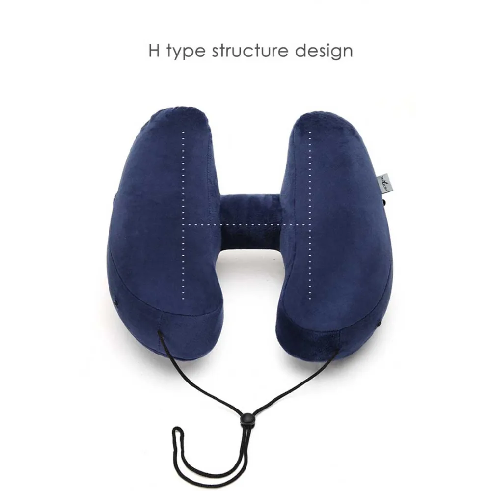 Creative H Inflatable Multifunctional Portable Foldable Outdoor Travel Neck Pillow Folding Airplane Car Office Sleeping Cushion | Дом и сад