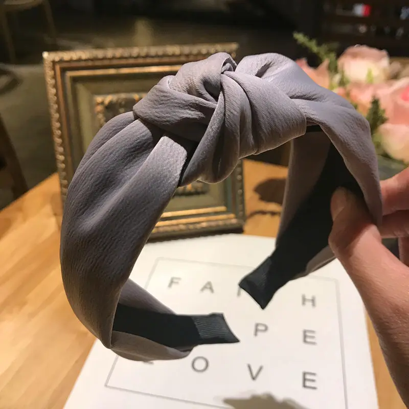 Наколенники для волос Fancygirl 2019 New Arrival Solid Colors для женщин Головные повязки Hairbands Girls Headwear Bot Accessories on.