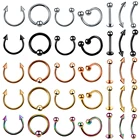 Для носа, губ, ушей из титана G23 для пирсинга хрящевой ткани Козелка, подковообразные кольца для бровей, сексуальное Ювелирное Украшение для пирсинга, 1 шт.