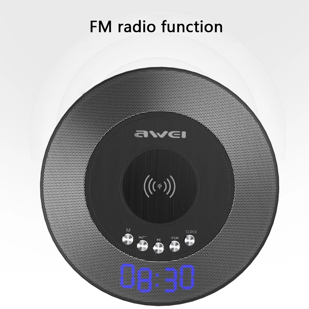 AWEI Y290, новинка, Беспроводная зарядка, bluetooth, динамик, портативная, вставляемая карта, FM, bluetooth, динамик, bluetooth, динамик