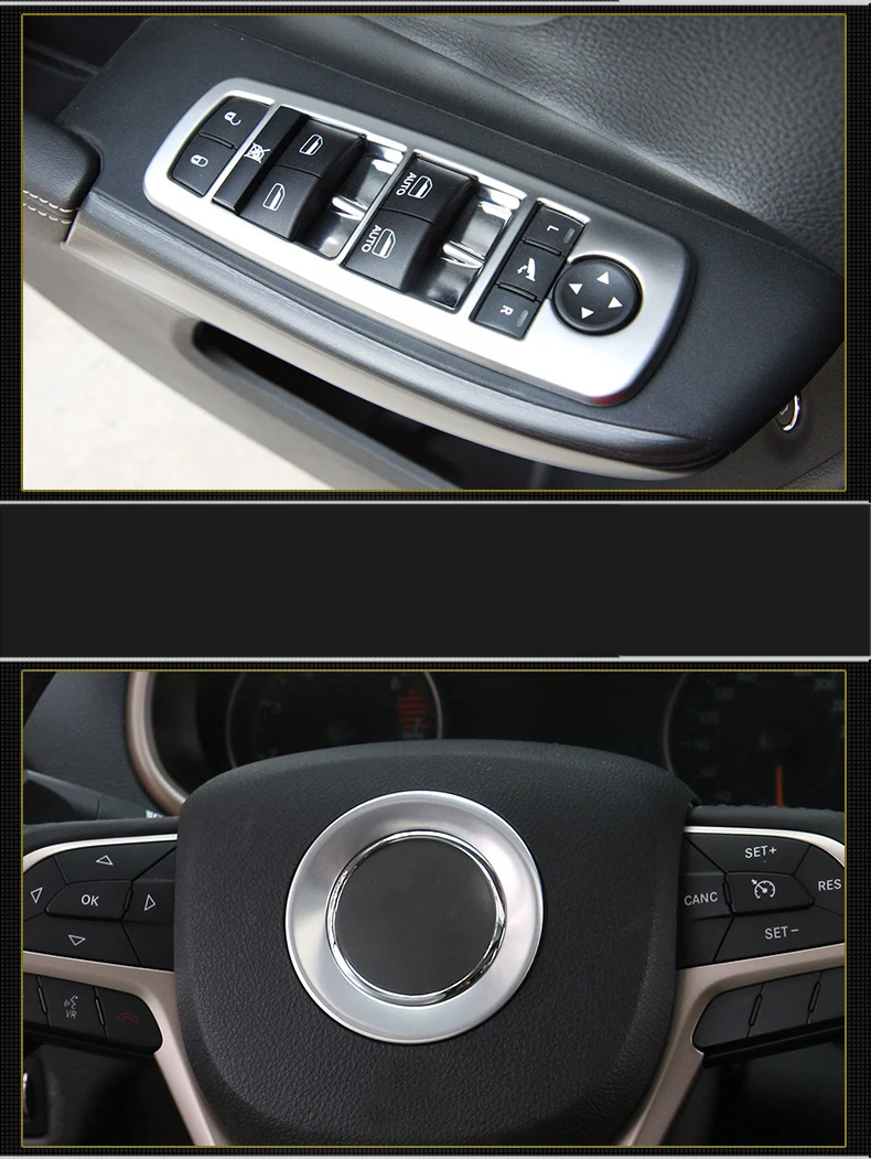 Lsrtw2017 Abs Car Interior Central Control Decorations for Jeep Grand Cherokee 2011 2012 2013