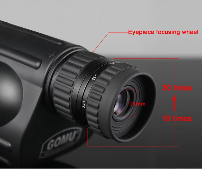 Gomu 10-30X50 HD зум водонепроницаемый телескоп с Bak4 призма FMC Монокуляр Spyglass Brid часы бинокль для охоты туризма