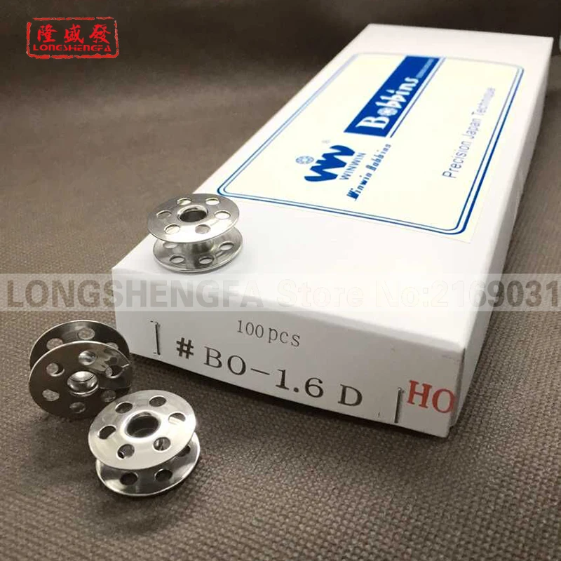 

100pcs1.6times bobbin with holes for Tajima Barudan SWF Melco Feiya ZGM Embroidery machine increase 60% Extra Thread Capability