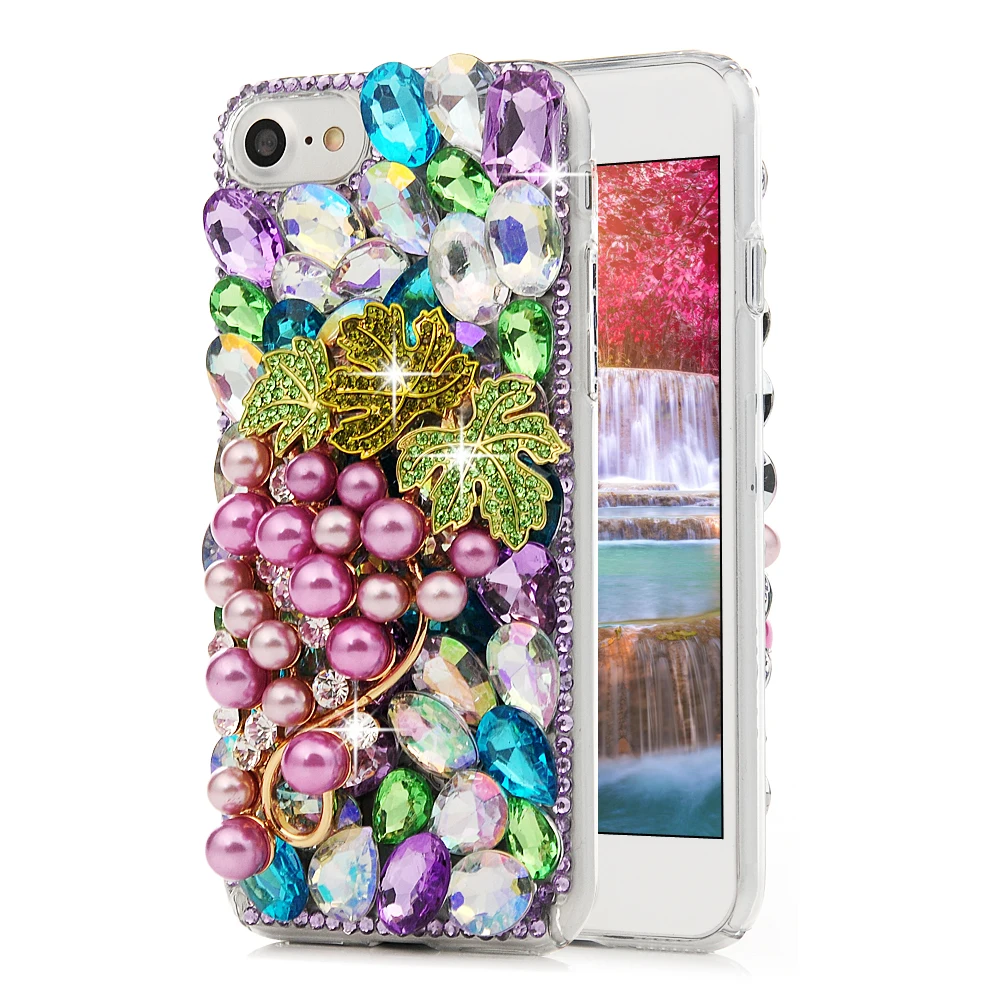 TURATA Алмазный чехол для iPhone X 5 5S SE 6 S 7 8 Plus Bling 3D ручной работы защитный жесткий