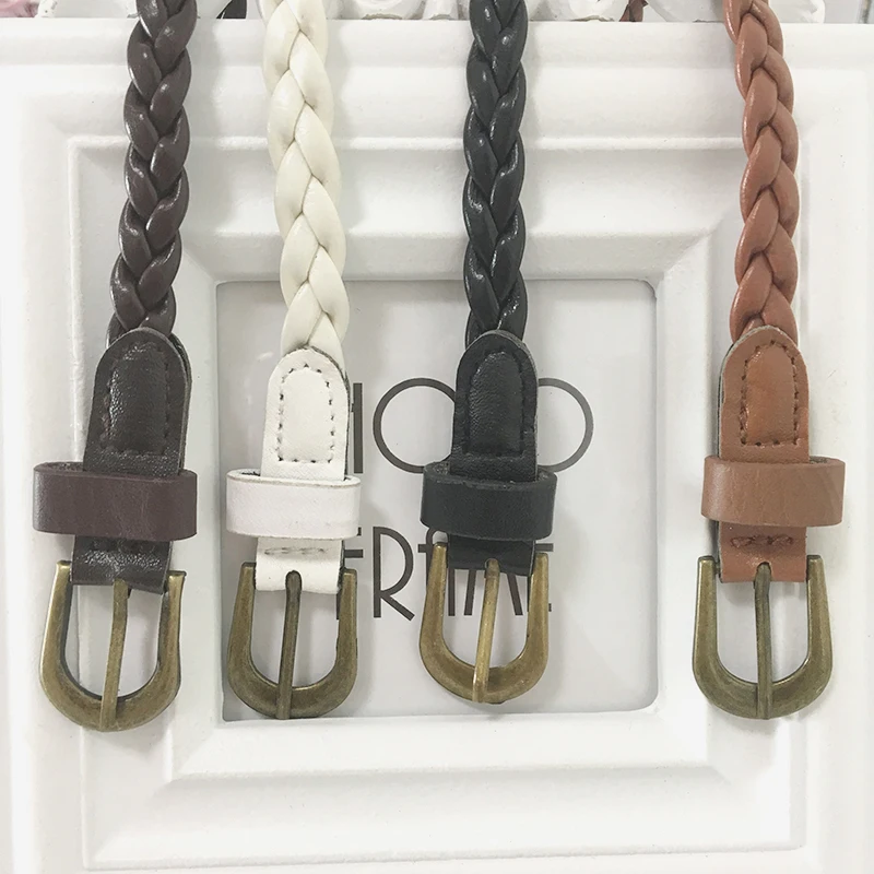 Модные женские ремни короткие трикотажные плетеные из пеньковой веревки для