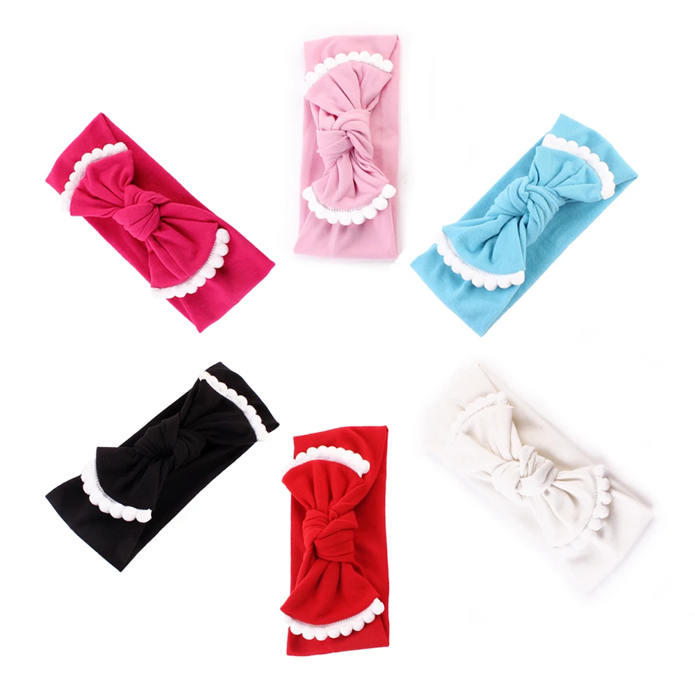 New Cotton Turban Headband for Girl Hair Accessories Lovely Hairband Soft Headwrap Bow Tiara Band 1PC | Детская одежда и обувь