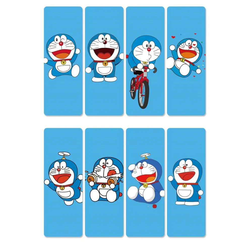 8 шт Doraemon аниме книга Знаки Водонепроницаемый прозрачный ПВХ пластиковая