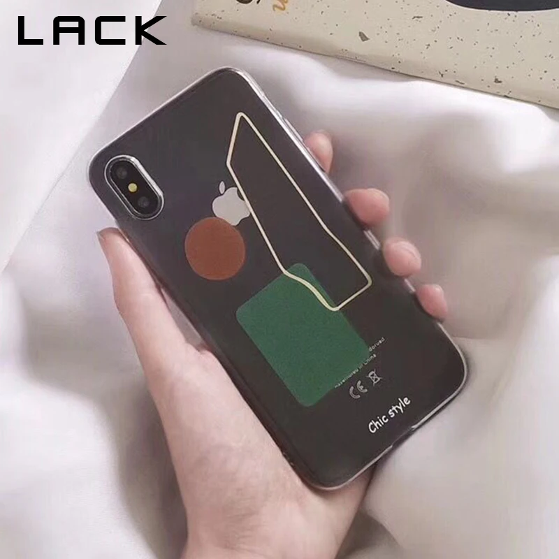Абстрактный геометрический чехол для iPhone X 6 S 7 8 Plus ультратонкий из ТПУ задняя