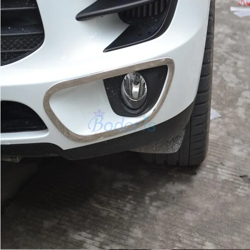 For Porsche Macan 2014 2015 Stainless Steel Front Fog Lamp Cover Overlay Light Frame Panel Chrome Car Styling Accessories | Автомобили и