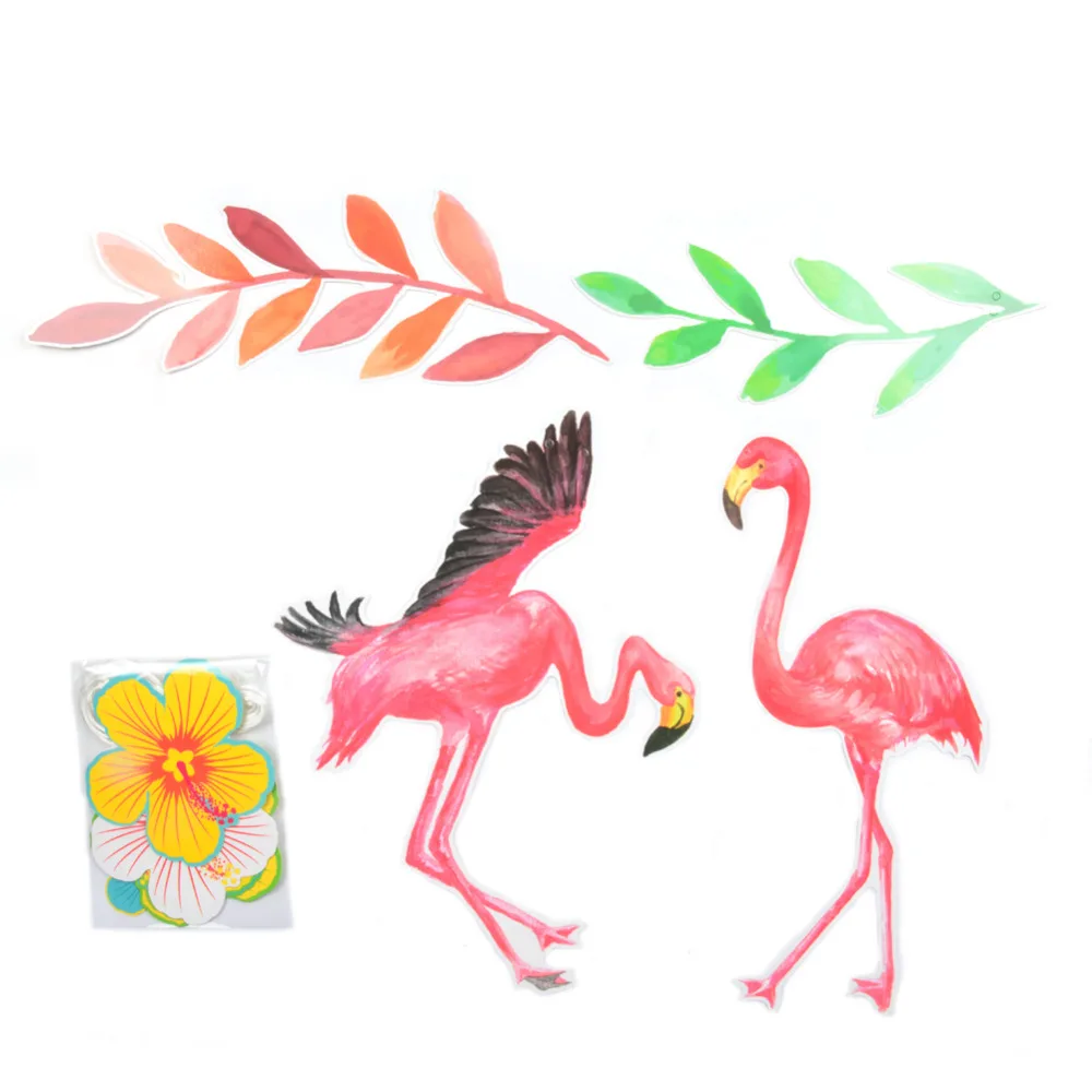 

Tropical Leaves & Flamingo Garland Paper Party Banner for Hawaiian Luau Beach Summer Birthday Party Wedding Shower Decor