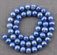 unique pearls jewellery store round potato 7 8mm blue freshwater pearl loose beads one full strand ylc1 31