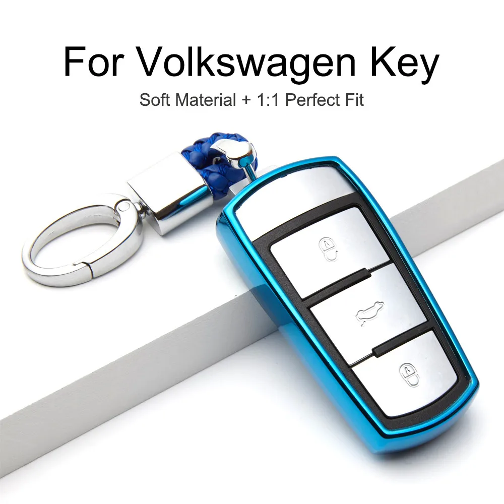 Чехол для ключей KUKAKEY из ТПУ защитный чехол Volkswagen VW B6 B7 Passat 3C CC Maogotan автомобильного