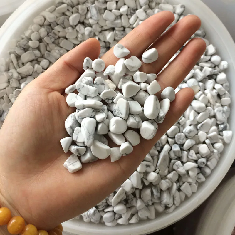 Натуральный кристалл белый бирюзовый гравий камень кварц необработанный