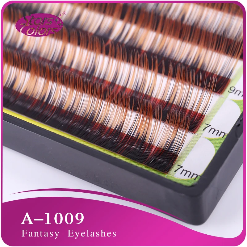 Цветные накладные ресницы из смешанного шелка 0 1 мм C Curl индивидуального размера