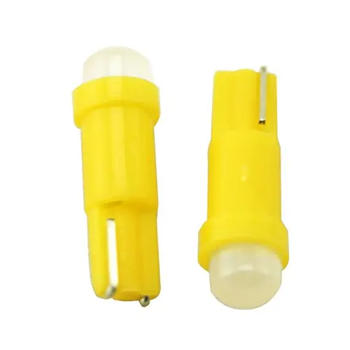 10 шт. T5 Светодиодная лампа COB SMD W1.2W для салона автомобиля Приборная панель