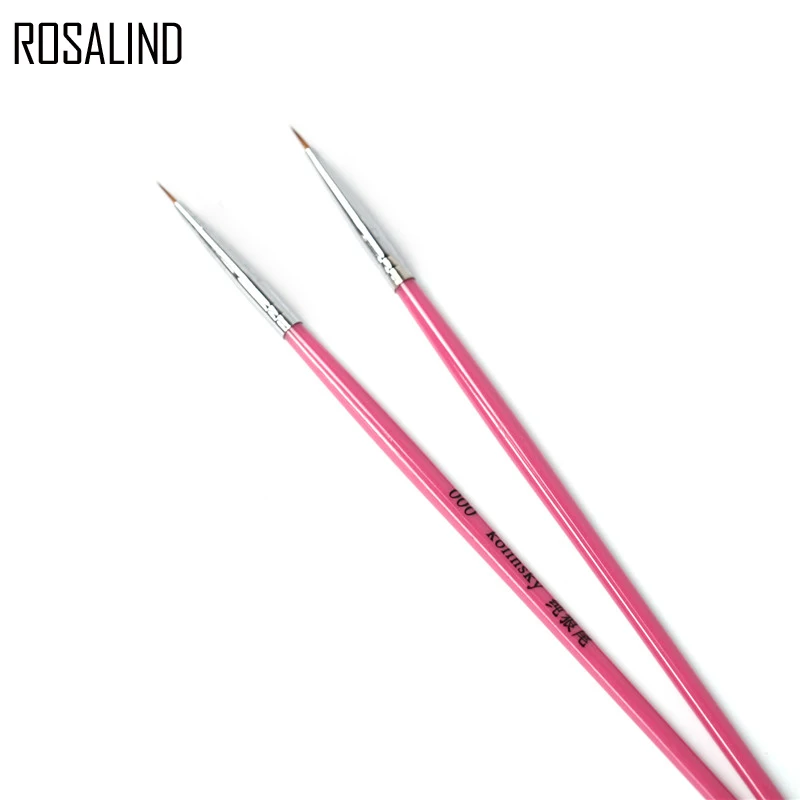 ROSALIND 5 шт./лот кисть для ногтей акриловая УФ гель краска рисования ручка вкладыш