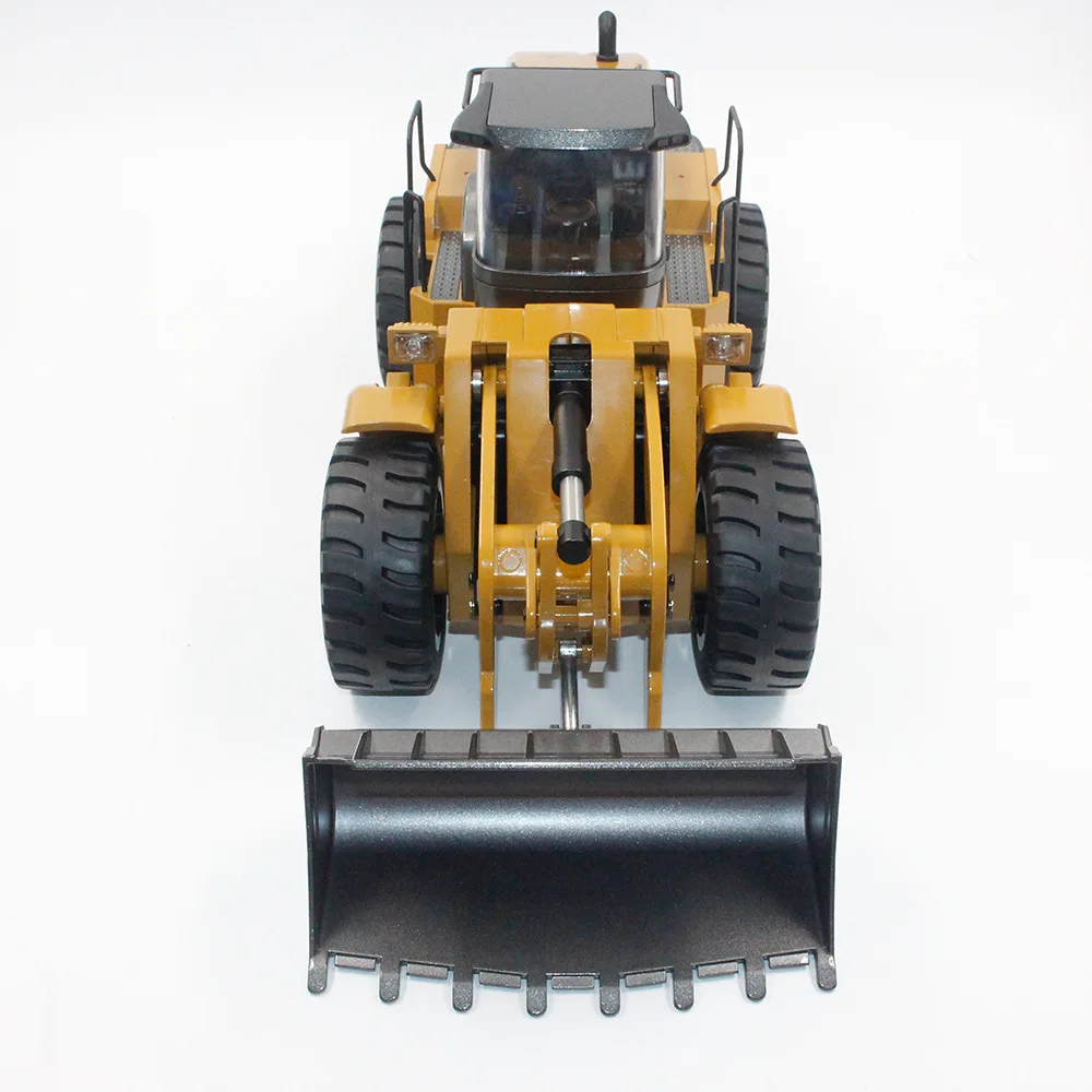 Kaufen HUINA 1583 RC Bagger Fernbedienung Lkw Bau Großer Größe Loader 1:14 Hobby Bulldozer Legierung Fahrzeug Spielzeug Für Jungen Erwachsene