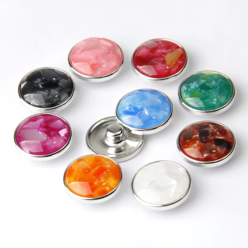 Новинка 12 шт. высококачественные полимерные металлические пуговицы 18 мм в разных