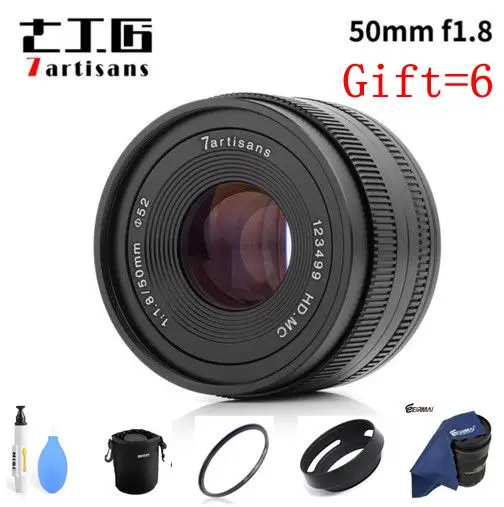 Ручной объектив для портретной камеры 7artisans 50 мм F1.8 с большой диафрагмой микро